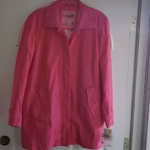 Cute women's pink raincoat
